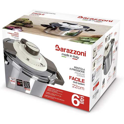 Pentola A Pressione Barazzoni 6L - Dual System, Acciaio Inox 18/10, Made In Italy - Foto 3